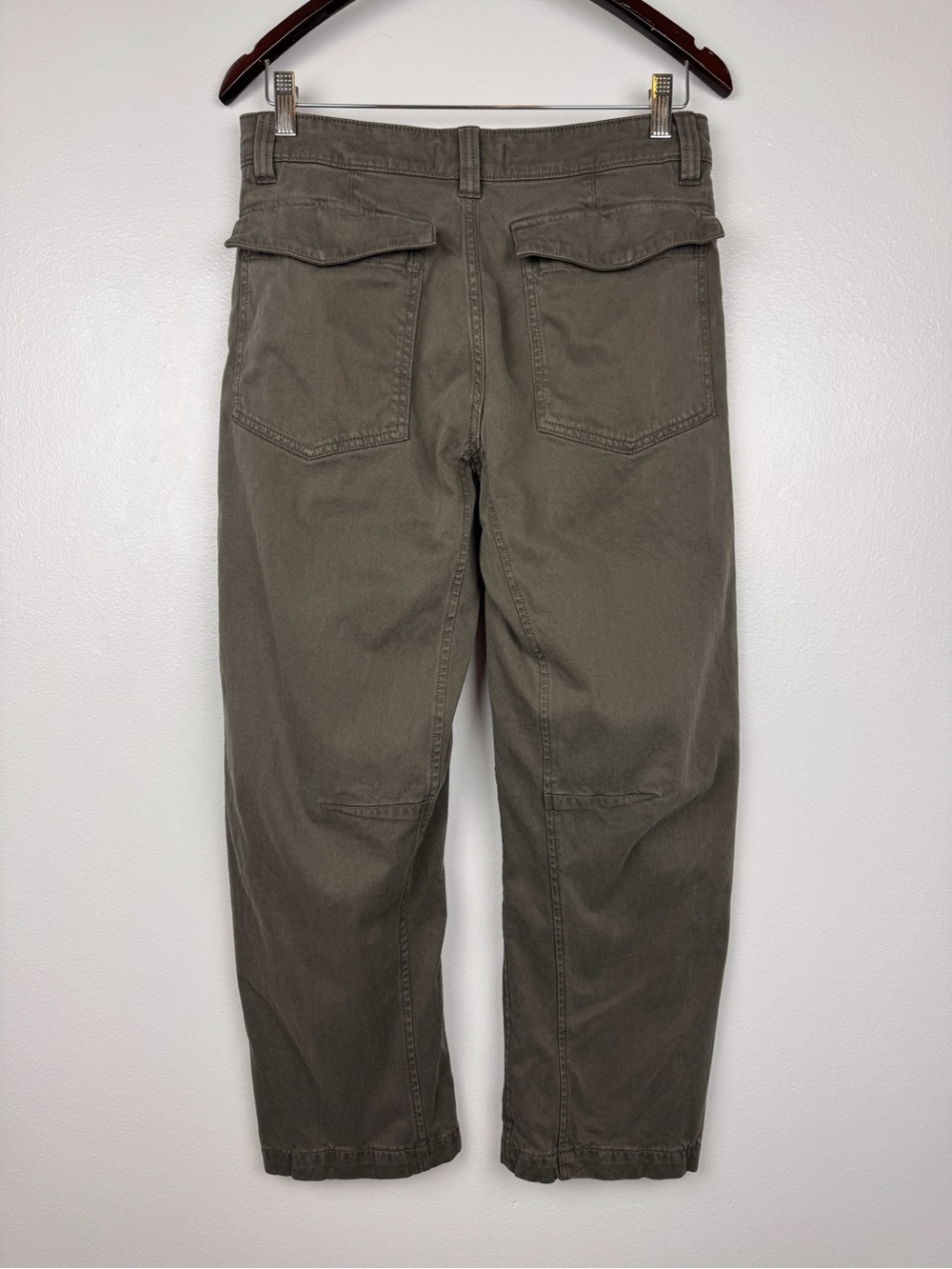 Madewell Darted Barrel Leg High Rise Cotton Blend Pants Brown Size 26 - Picture 6 of 10